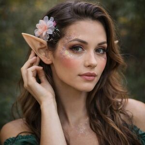 Halloween Elf Makeup Womens Costume Ear Prosthetic Glitter Cosmetic‎ Ages 14 Up